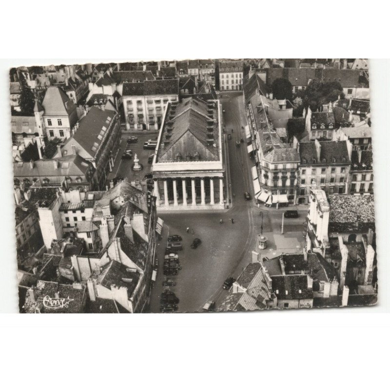 DIJON: place du théâtre et le théâtre vue aérienne 10X15 - très bon état