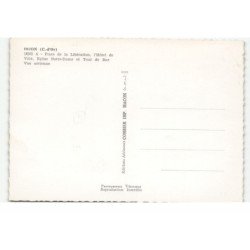 DIJON: place de la libération, hôtel de ville, église notre-dame et tour de bar vue aérienne 10X15 - très bon état