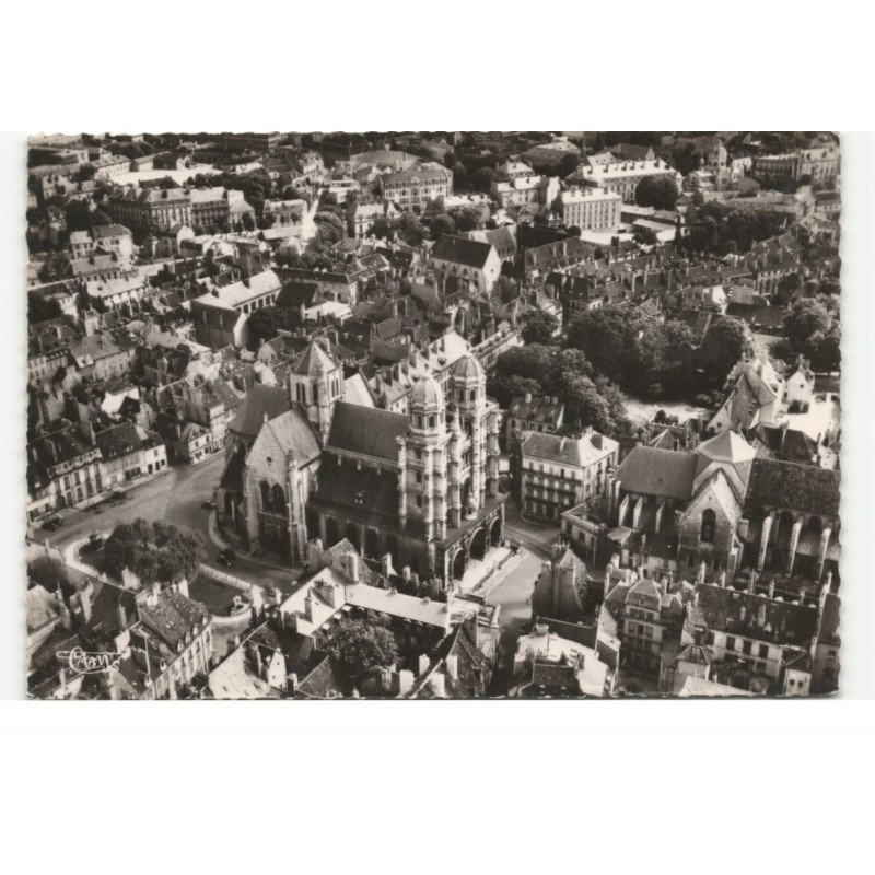 DIJON: l'église saint-michel vue aérienne 10X15 - très bon état