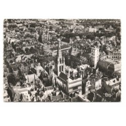 DIJON: l'église notre-dame la tour de bar vue aérienne 10X15 - très bon état