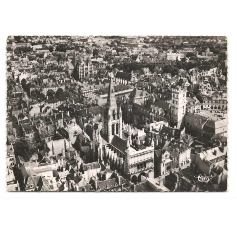 DIJON: l'église notre-dame la tour de bar vue aérienne 10X15 - très bon état