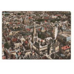 DIJON: l'église notre-dame la tour de bar vue aérienne 10X15 - très bon état