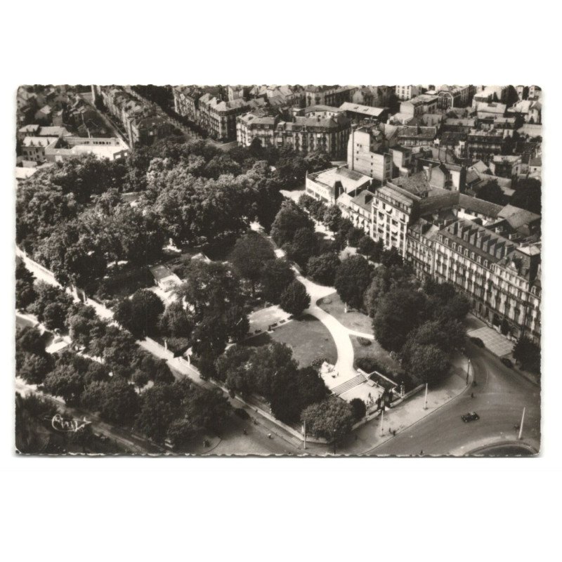 DIJON: jardin darcy vue aérienne 10X15 - état