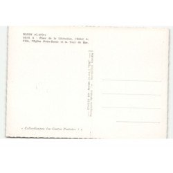 DIJON: place de la libération, l'hôtel de ville, église notre-dame et la tour de bar vue aérienne 10X15 - très bon état