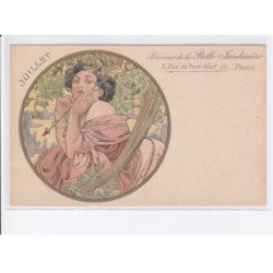 MUCHA ALPHONSE: juillet souvenir de la belle jardinière 2 rue du pont-neuf paris - très bon état