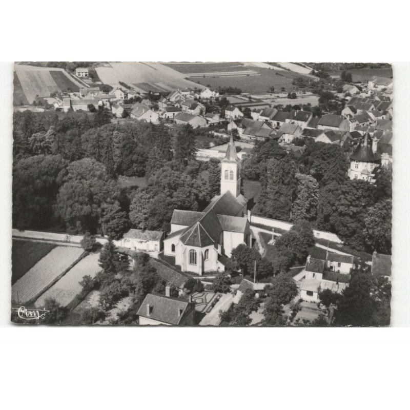 MONTIGNY-sur-AUBE: l'église vue aérienne 10X15 - très bon état