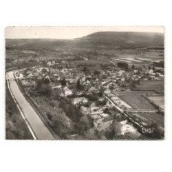 FLEUREY-sur-OUCHE: vue générale et canal de bourgogne vue aérienne 10X15 - très bon état
