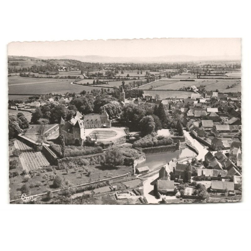 EPOISSES: sur le château vue aérienne 10X15 - très bon état