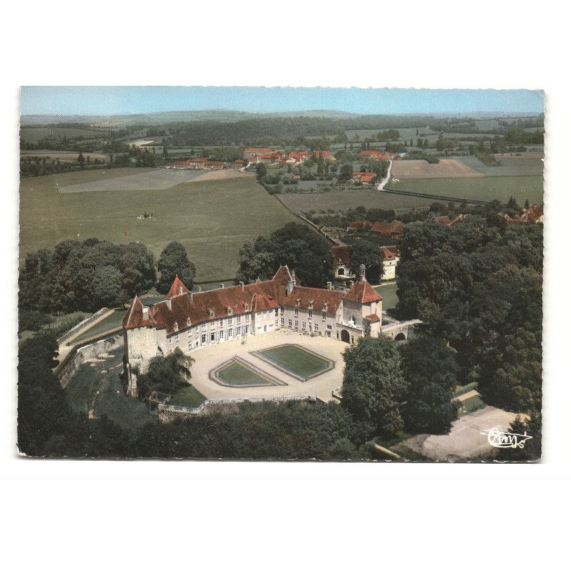 EPOISSES: le château vue aérienne 10X15 - très bon état