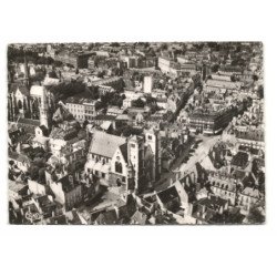 DIJON: l'église saint-jean et la place bossuet vue aérienne 10X15 - très bon état