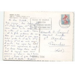 DIJON: l'église saint-jean et la place bossuet vue aérienne 10X15 - très bon état