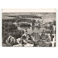 SEURRE: vue sur l'église vue aérienne 10X15 - très bon état
