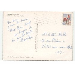 SEURRE: vue sur l'église vue aérienne 10X15 - très bon état