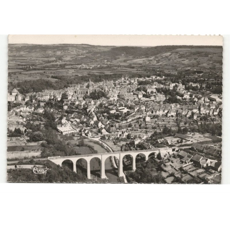 SEMUR-en-AUXOIS: vue générale vue aérienne 10X15 - très bon état