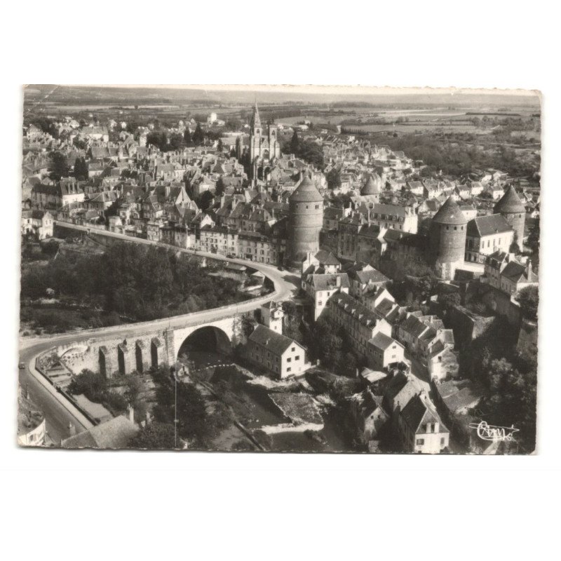 SEMUR-en-AUXOIS: vue générale vue aérienne 10X15 - très bon état