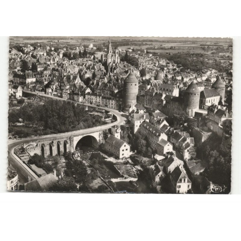 SEMUR-en-AUXOIS: vue générale vue aérienne 10X15 - très bon état