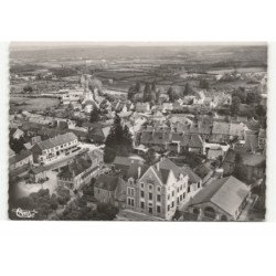 SAULLIEU: la poste et les hôtels vue aérienne 10X15 - très bon état