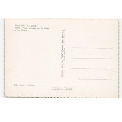 SAULLIEU: la poste et les hôtels vue aérienne 10X15 - très bon état