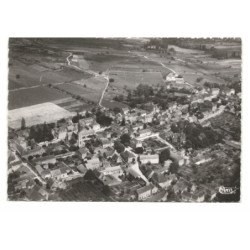 SANTENAY-les-BAINS: la place du jet d'eau vue aérienne 10X15 - très bon état