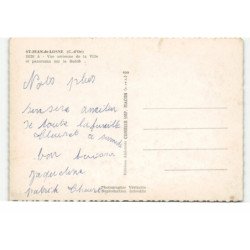 SAINT-JEAN-de-LOSNE: la ville et panorama sur la saöne vue aérienne 10X15 - très bon état