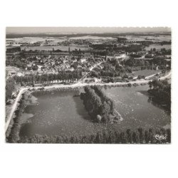 SAINT-JEAN-de-LOSNE: la gare d'eau et panorama sur saint-jean-de-losne vue aérienne 10X15 - très bon état