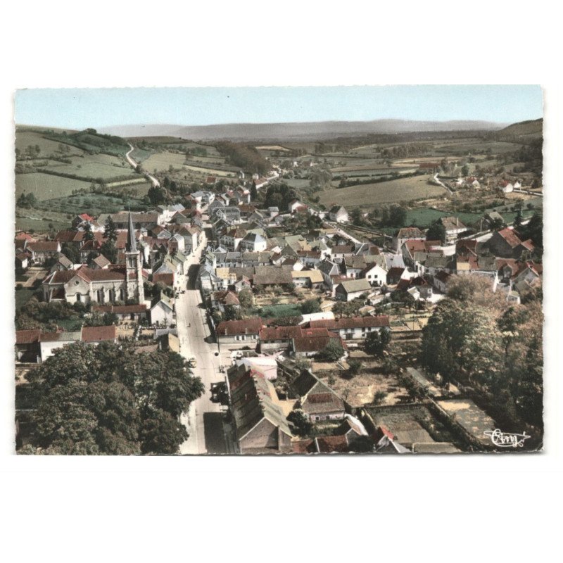 POUILLY-en-AUXOIS: vue générale vue aérienne 10X15 - très bon état
