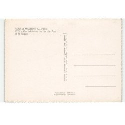 PONT-et-MASSENE:lac de pont et la digue vue aérienne 10X15 - très bon état
