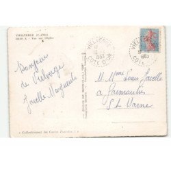 VIEILVERGE: vue sur l'église vue aérienne 10X15 - très bon état