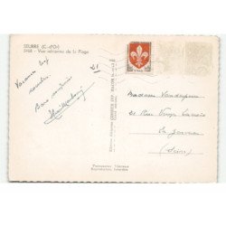 SEURRE: la plage vue aérienne 10X15 - état (timbre retiré)