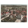 SAULIEU: place de la poste vue aérienne 10X15 - état (timbre retiré)