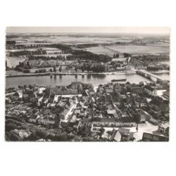 SAINT-JEAN-de-LOSNE: ville et panorama sur la saône vue aérienne 10X15 - très bon état
