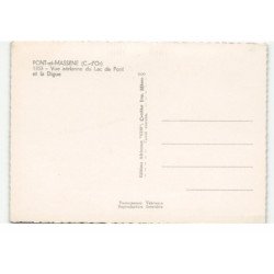 PONT-et-MASSENE: lac de pont et la digue vue aérienne 10X15 - très bon état