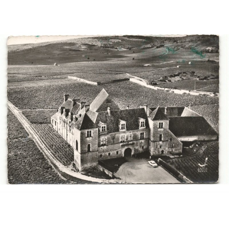VOUGEOT: château du clos vougeot, XVIe et XVIIe vue aérienne 10X15 - état