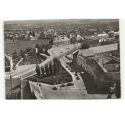 SAULIEU: la place de l'étape et le square de pompon vue aérienne 10X15 - très bon état