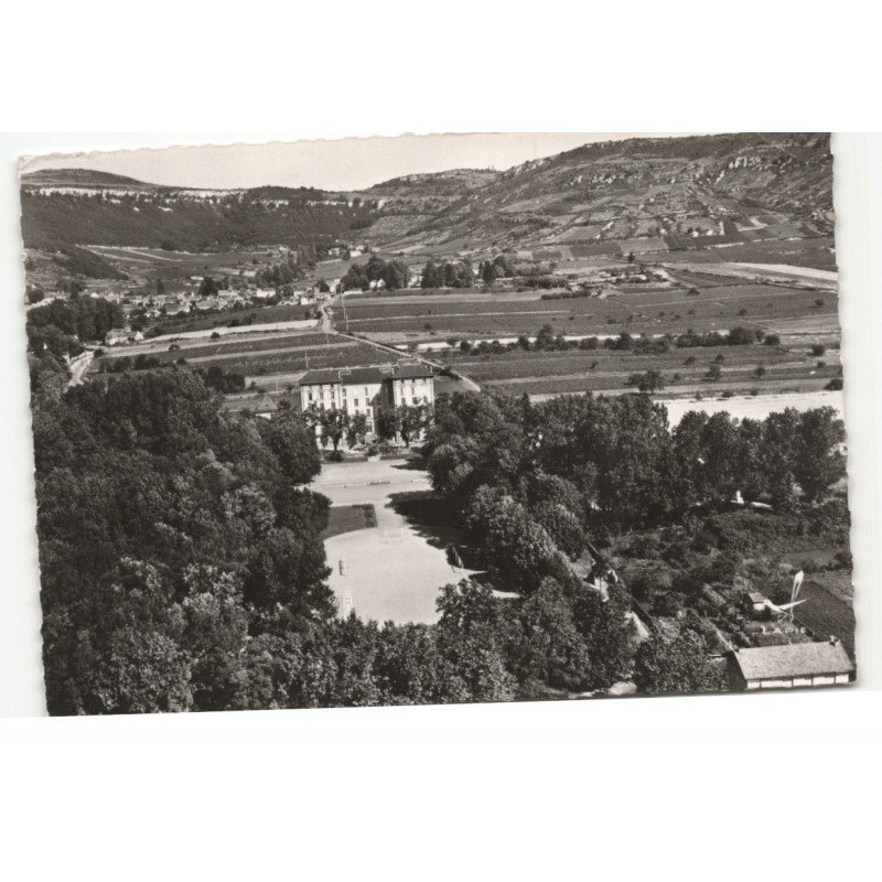 SANTENAY-les-BAINS: école S.N.C.F. santenay le haut et montagne des 3 croix vue aérienne 10X15 - très bon état