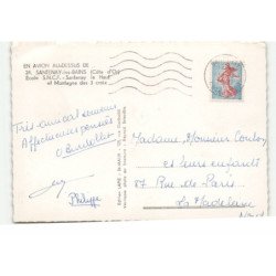 SANTENAY-les-BAINS: école S.N.C.F. santenay le haut et montagne des 3 croix vue aérienne 10X15 - très bon état