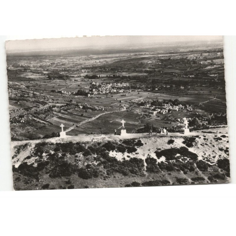SANTENAY-les-BAINS: sommet du mont sène, les trois croix inaugurées, le 1er juillet vue aérienne 10X15 - très bon état