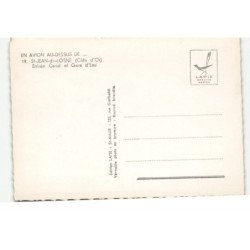 SAINT-JEAN-de-LOSNE: entrée canal et gare d'eau vue aérienne 10X15 - très bon état