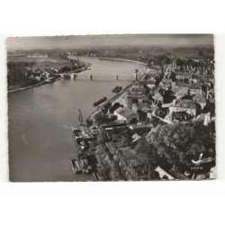 SAINT-JEAN-de-LOSNE: vue panoramique sur la saône vue aérienne 10X15 - très bon état