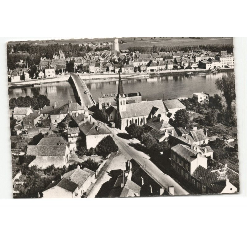 SAINT-JEAN-de-LOSNE: vue panoramique en premier plan losne vue aérienne 10X15 - très bon état