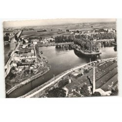 SAINT-JEAN-de-LOSNE: le canal de bourgogne et la gare d'eau vue aérienne 10X15 - très bon état