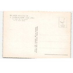 SAINT-JEAN-de-LOSNE: le canal de bourgogne et la gare d'eau vue aérienne 10X15 - très bon état