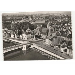 SAINT-JEAN-de-LOSNE: le quartier du pont vue aérienne 10X15 - très bon état