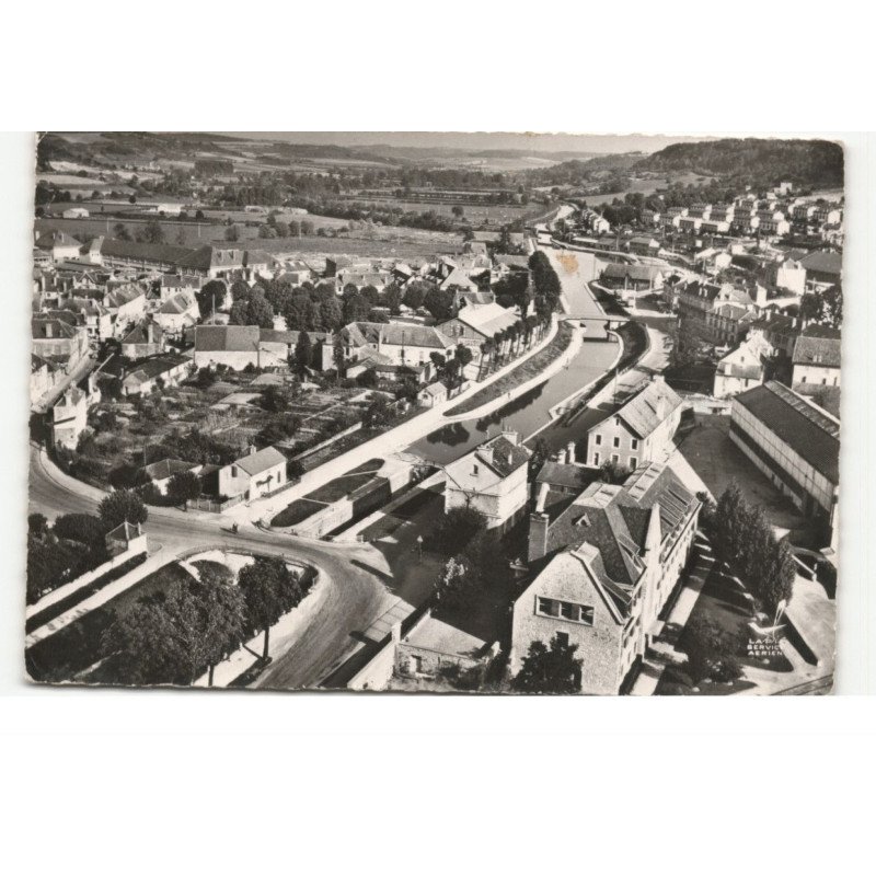 MONTBARD: le canal de bourgogne et les cités fays vue aérienne 10X15 - très bon état