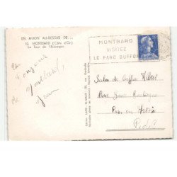 MONTBARD: la tour de l'aubespin vue aérienne 10X15 - très bon état
