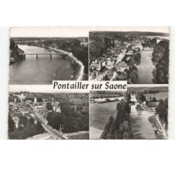 PONTAILLER-sur-SAONE: 4 vues vue aérienne 10X15 - très bon état