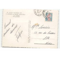 LUSIGNY-sur-OUCHE: le château vue générale vue aérienne 10X15 - très bon état