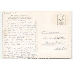 LE LAC DE PONT: vue d'ensemble du lac et de la plage vue aérienne 10X15 - très bon état