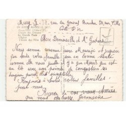 IS-sur-TILLE: l'école des garçons la grande place l'église l'école des filles vue aérienne 10X15 - très bon état