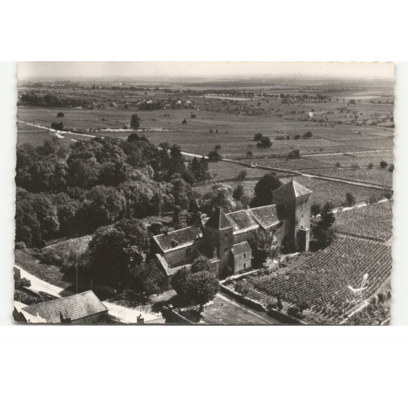 GEVREY-CHAMBERTIN: le vieux château, le vignoble vue aérienne 10X15 - très bon état